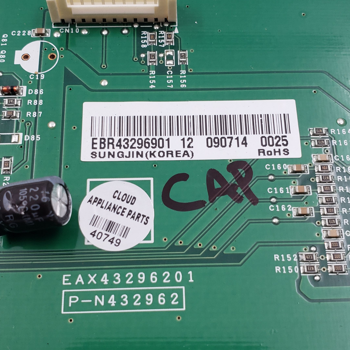LG Genuine Range Control Board EBR43296901 *Same Day Shipping & 60 Days Warranty