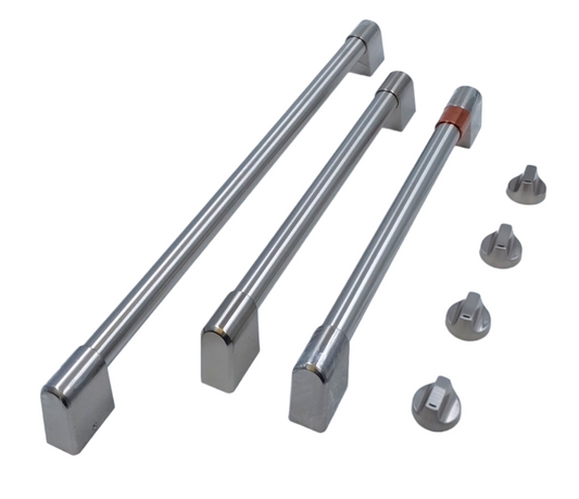 New GE Café Oven Handle & Knob Kit CXWDFHKPMSS  Same Day Ship & 60 Days Warranty