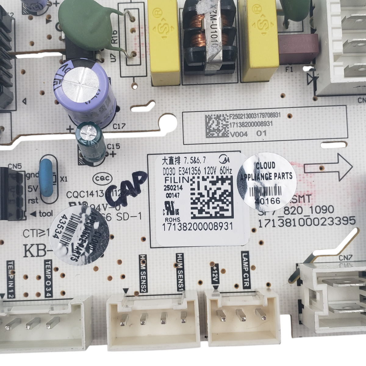 Midea OEM Dryer Control Board 17138200008931 **Same Day Ship & 60 Days Warranty*