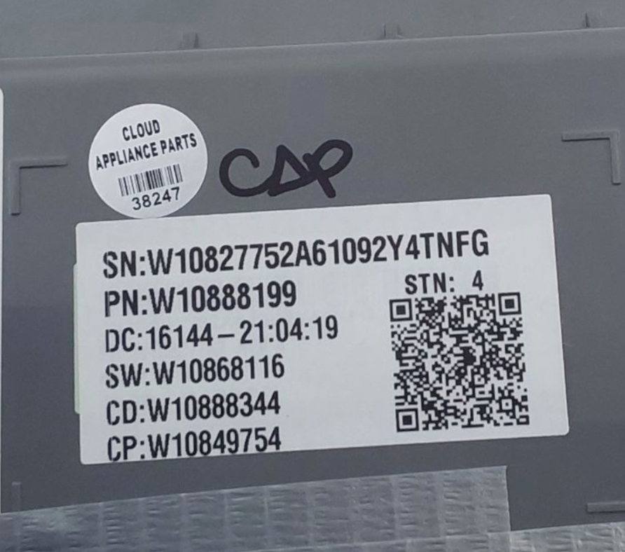 OEM Whirlpool Washer Control Board W10888199 *Same Day Ship & 60 Days Warranty**