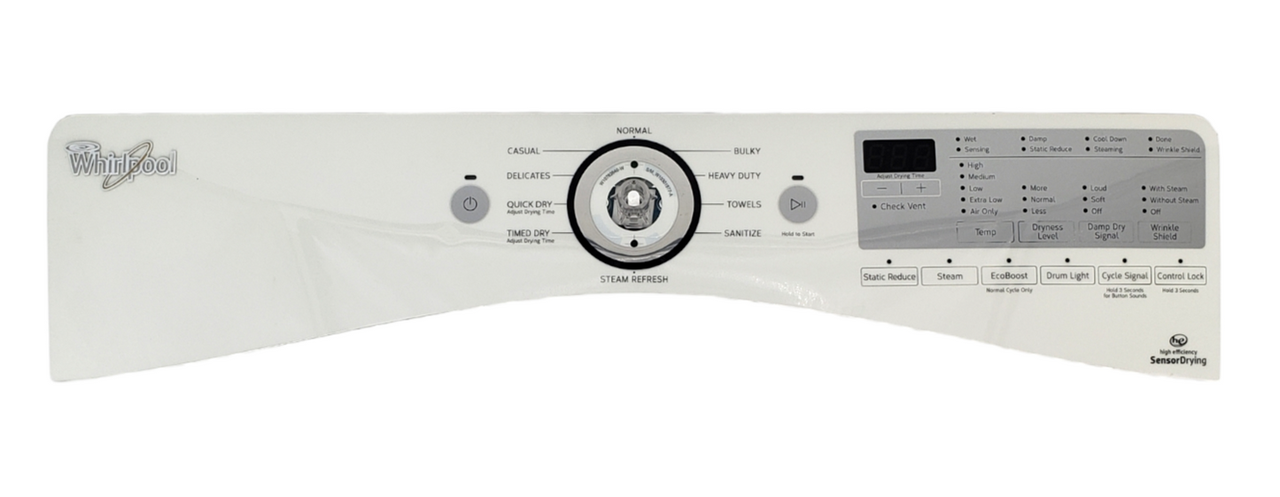 Genuine Whirlpool Dryer Control Panel W10783681 Same Day Ship & 60 Days Warranty
