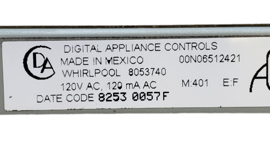 Genuine Whirlpool Range Control Board 8053740 *Same Day Ship & 60 Days Warranty*