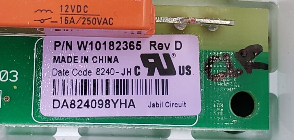 Genuine Whirlpool Dryer Control Board W10182365 Same Day Ship & 60 Days Warranty