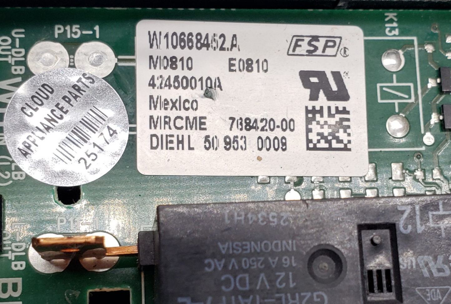 Genuine Whirlpool Oven Control Board W10668452 *Same Day Ship & 60 Days Warranty