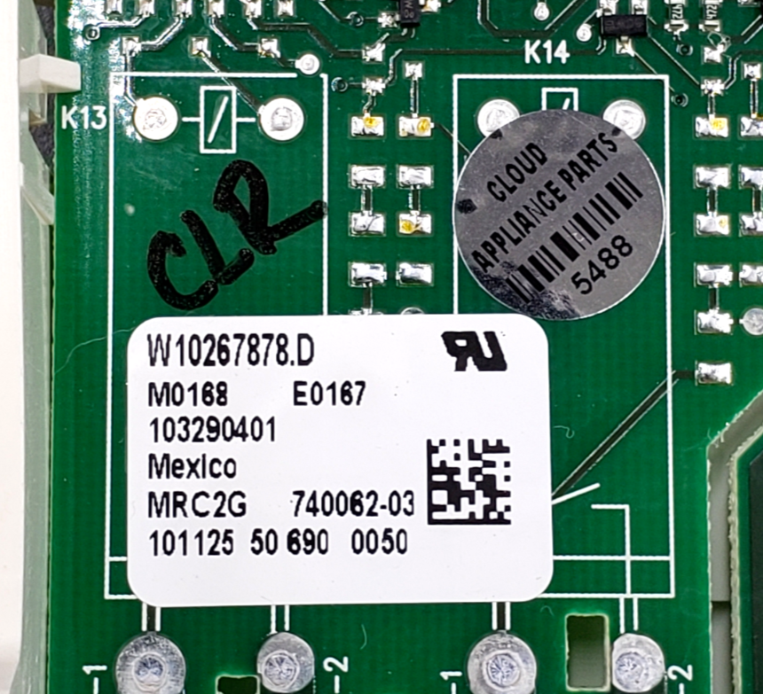 Genuine Whirlpool Range Control Board W10267878 Same Day Ship & 60 Days Warranty