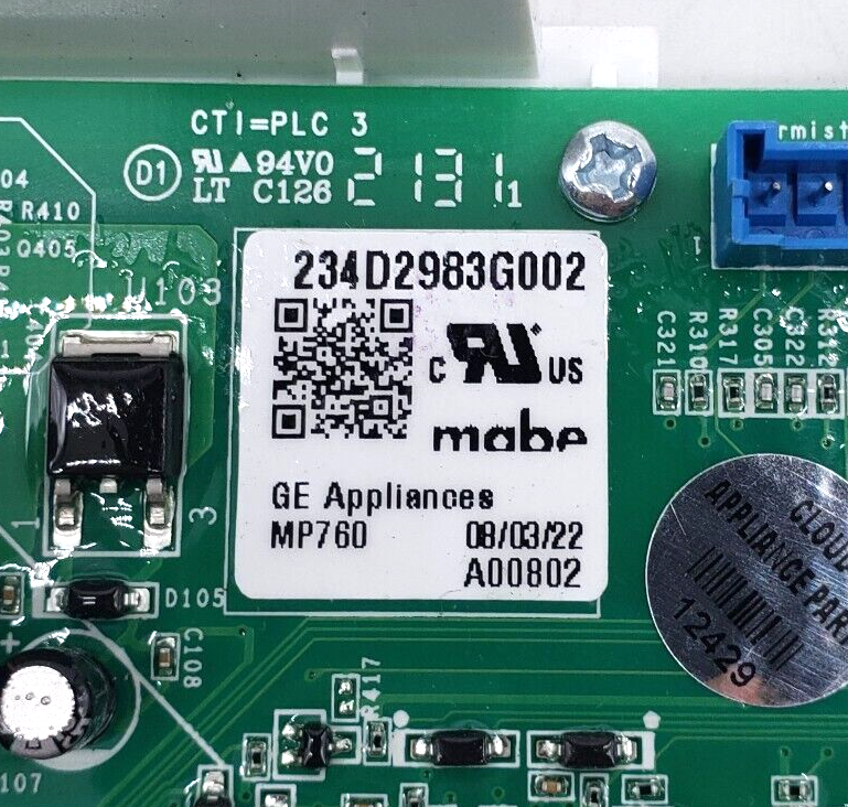New GE Dryer Control Board 234D2983G002 **Same Day Shipping & 60 Days Warranty**