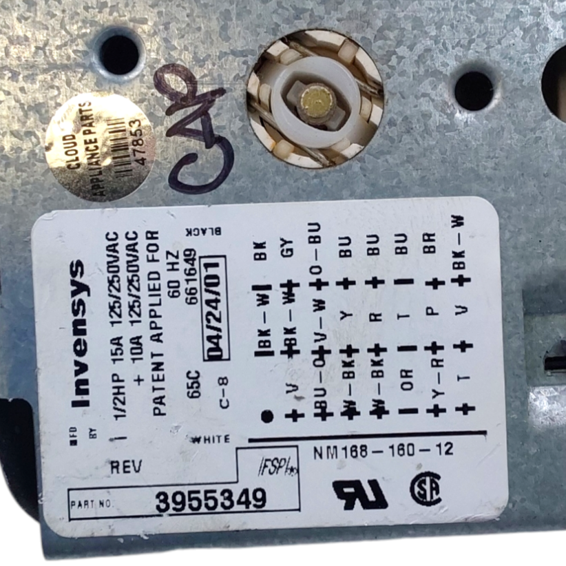 Genuine Whirlppol Washer Timer 3955349 **Same Day Shipping & 60 Days Warranty***