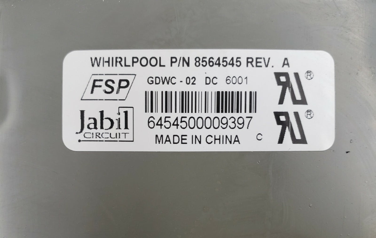 Whirlpool OEM Dishwasher Control Board 8564545 Same Day Ship & 60 Days Warranty*