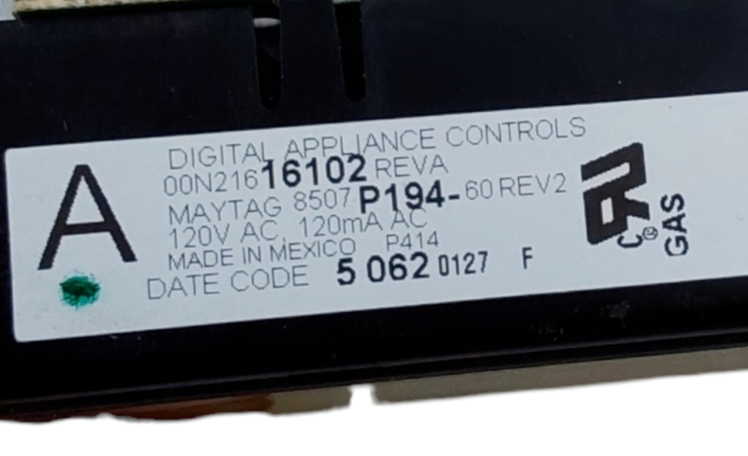 Genuine Whirlpool Range Control 8507P194-60 Same Day Shipping & 60 Days Warranty