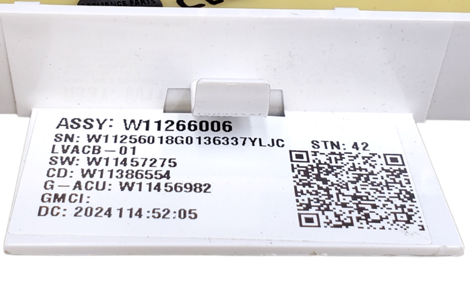Genuine Whirlpool Washer Control W11266006 Same Day Shipping & 60 Days Warranty*