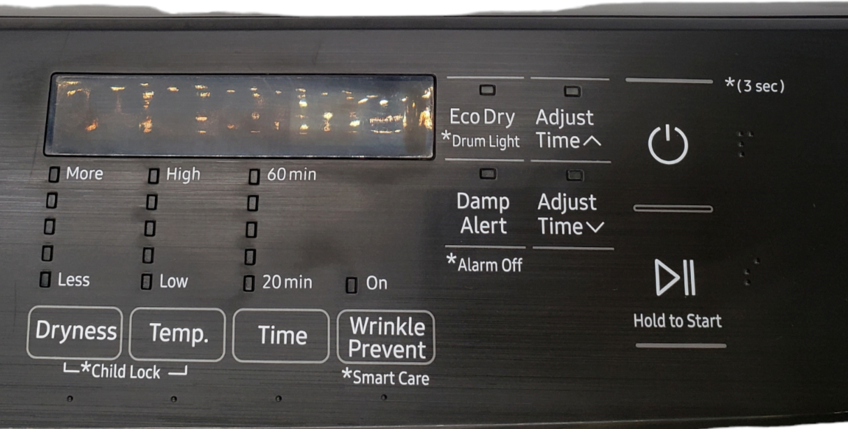 New Samsung Dryer Control Panel DC97-22147B Same Day Shipping & 60 Days Warranty