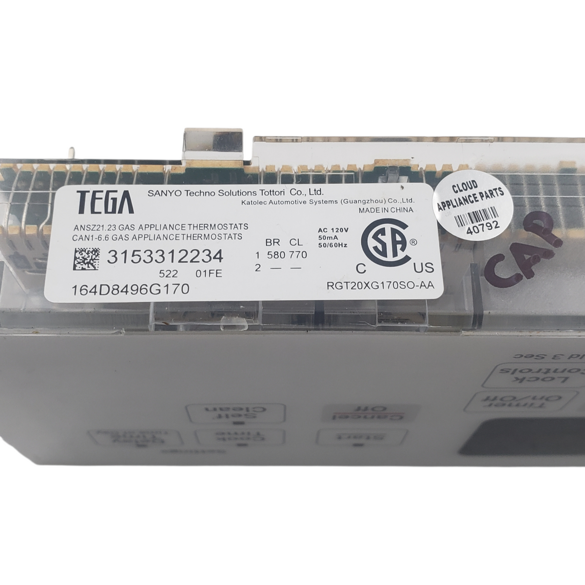 GE Genuine Range Control Board 164D8496G170 Same Day Shipping & 60 Days Warranty