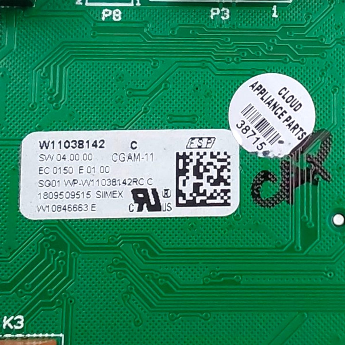 OEM Whirlpool Range Control Board W11038142 Same Day Shipping & 60 Days Warranty
