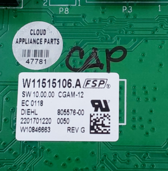 Genuine Whirlpool Range Control Board W11515106 Same Day Ship & 60 Days Warranty
