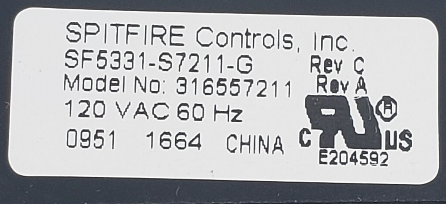 Genuine Frigidaire Range Control 316557211 Same Day Shipping & 60 Days Warranty.