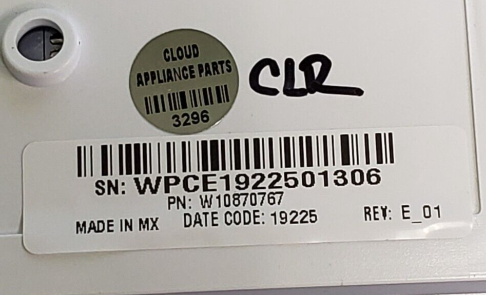 Genuine Whirlpool Washer Control W10870767 Same Day Shipping & 60 Days Warranty*