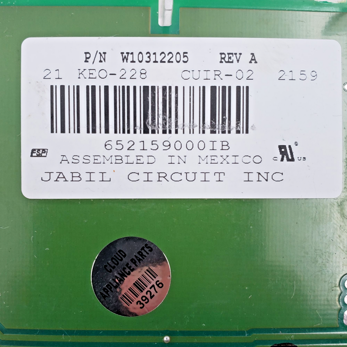 Genuine Whirlpool Range Control Board W10312205 Same Day Ship & 60 Days Warranty