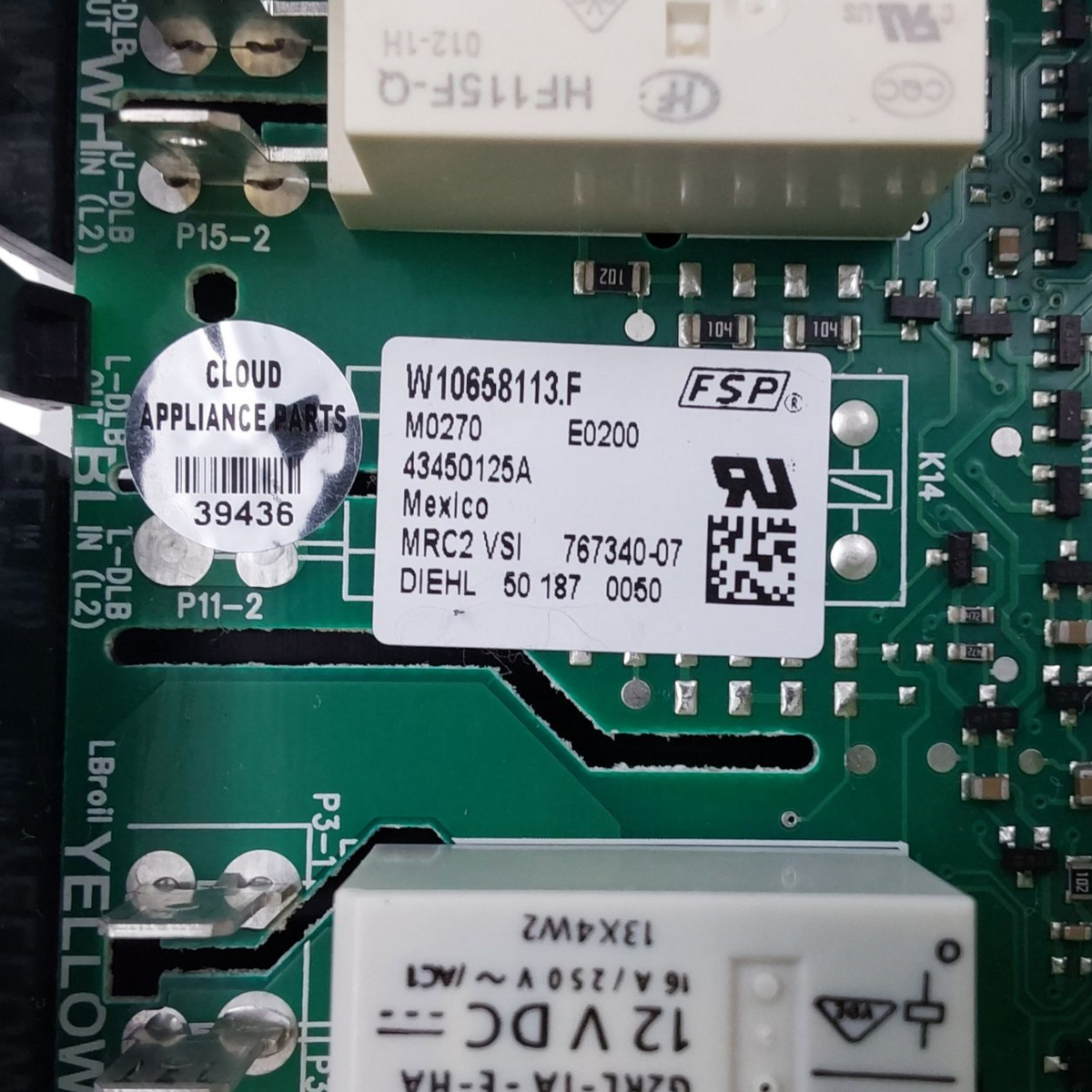 Whirlpool Genuine Range Control Board W10658113 Same Day Ship & 60 Days Warranty