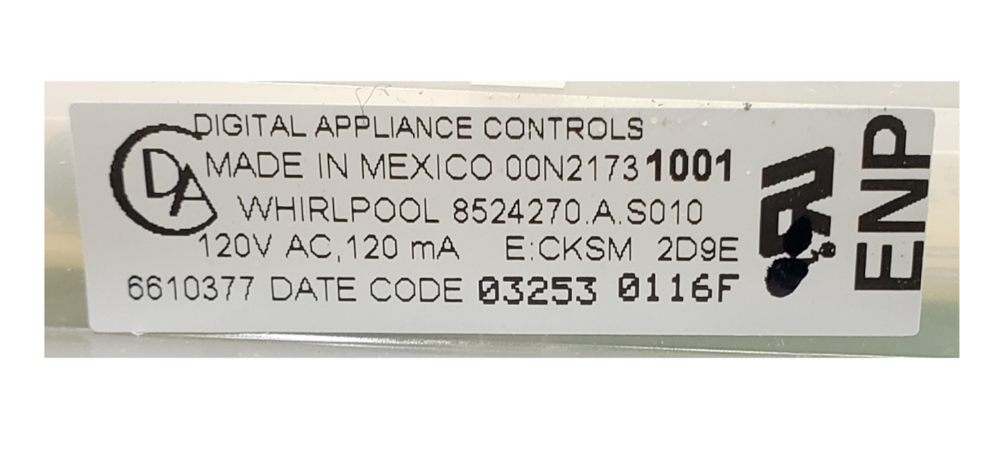 Genuine Whirlpool Oven Control Board 8524270  *Same Day Ship & 60 Days Warranty*