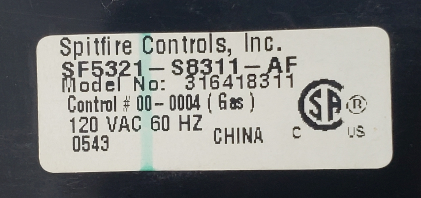 Genuine Frigidaire Range Control 316418311 Same Day Shipping & 60 Days Warranty*