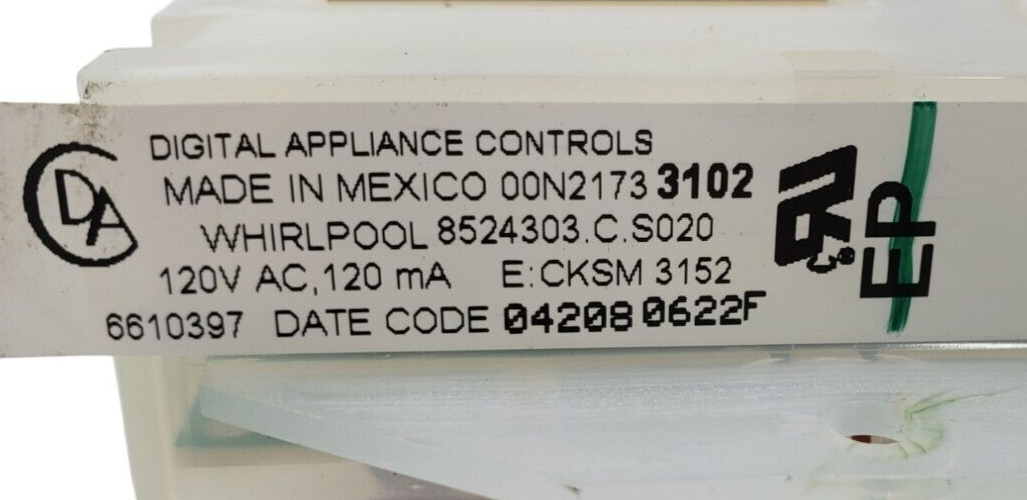 Genuine Whirlpool Range Control Board 8524303 *Same Day Ship & 60 Days Warranty*
