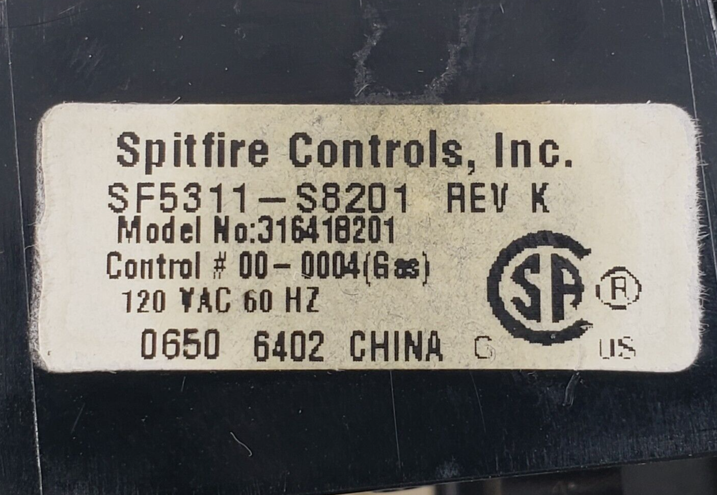 Genuine Frigidaire Range Control 316418201 Same Day Shipping & 60 Days Warranty*