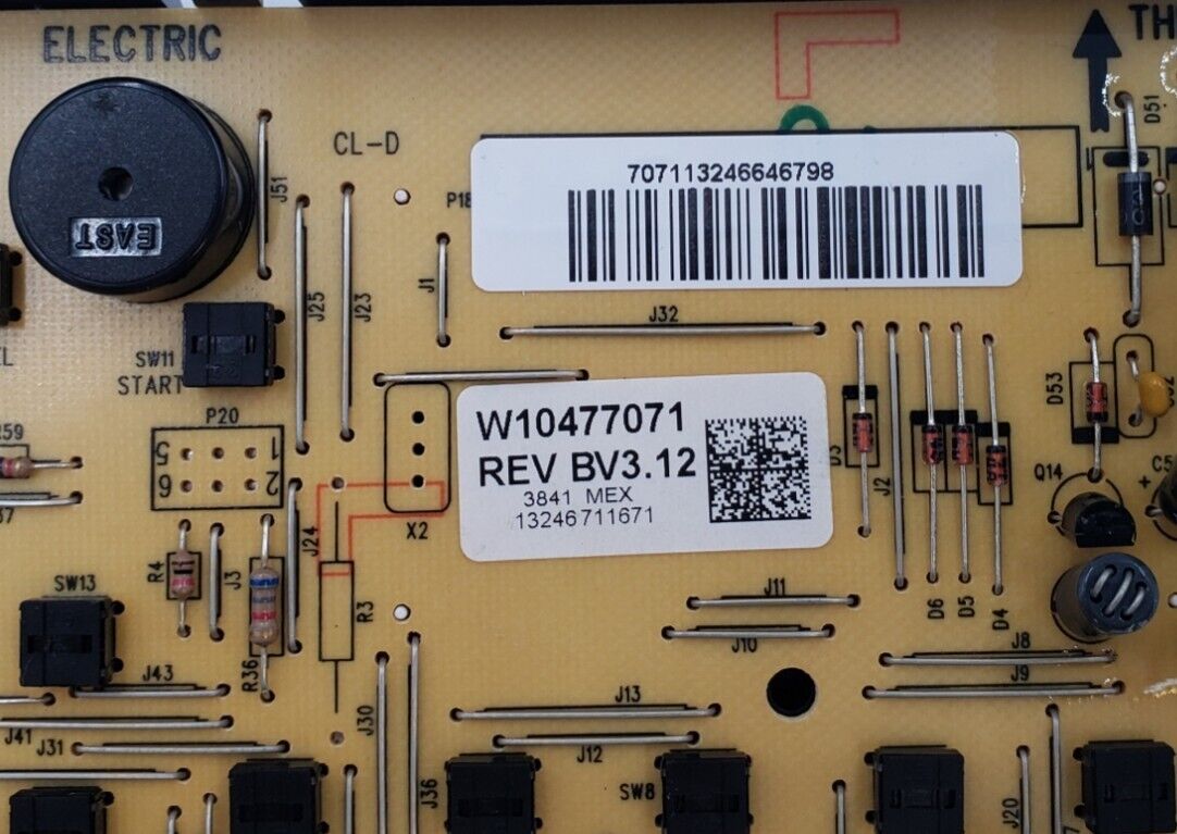 Genuine Whirlpool Range Control Board W10477071 Same Day Ship & 60 Days Warranty