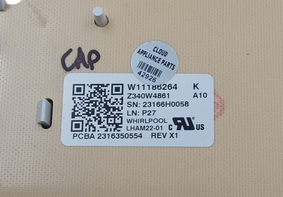Whirlpool OEM Washer Control Board W11186264 **Same Day Ship & 60 Days Warranty*
