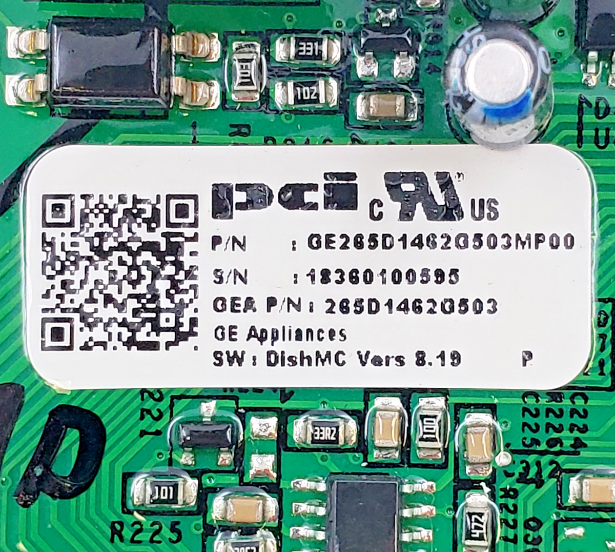 OEM GE Dishwasher Control Board 265D1462G503 *Same Day Ship & 60 Days Warranty**