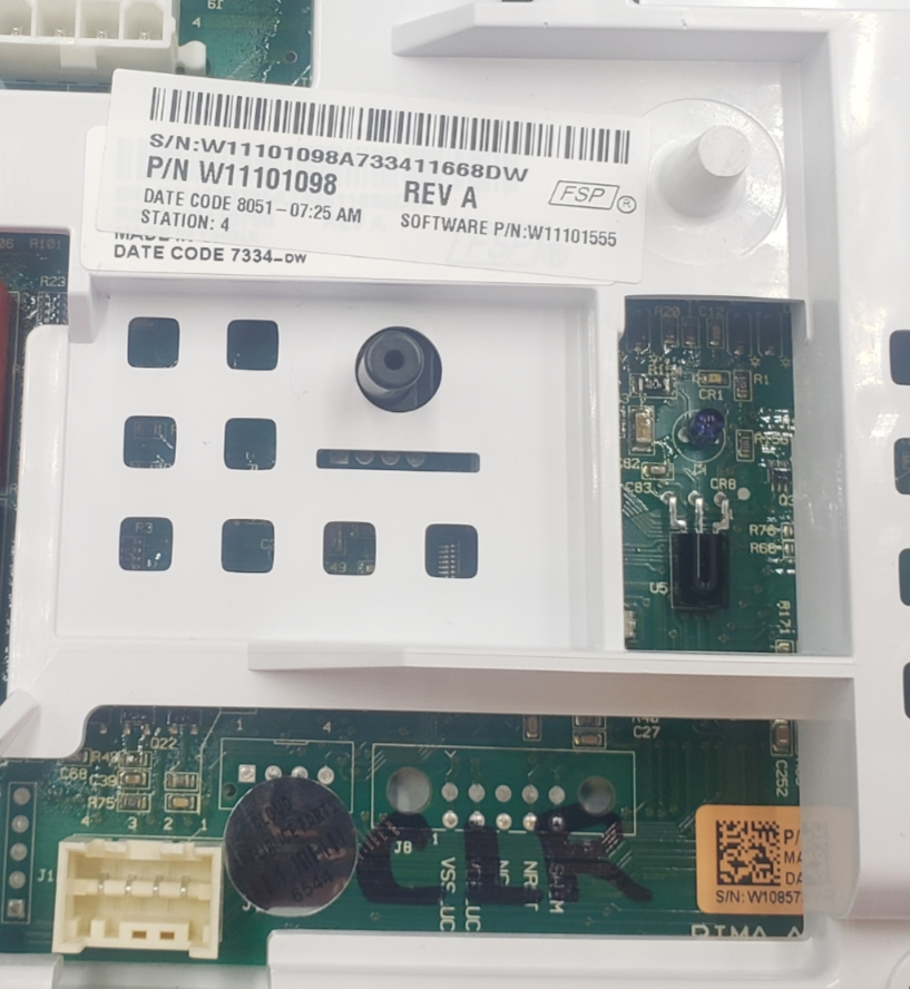 Genuine Whirlpool Washer Control W11101098 Same Day Shipping & 60 Days Warranty.