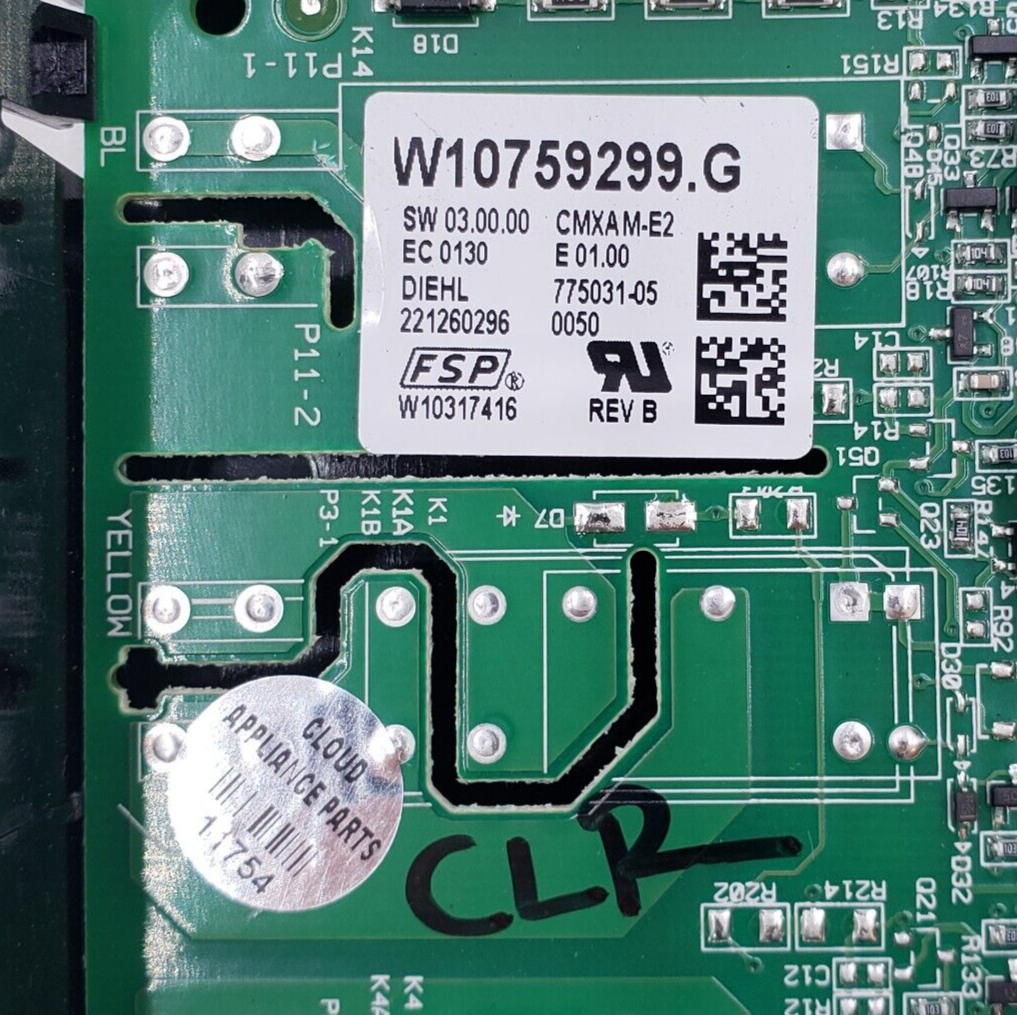 Genuine Whirlpool Range Control Board W10759299 Same Day Ship & 60 Days Warranty