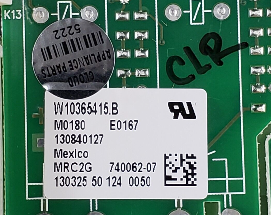 Genuine Whirlpool Range Control Board W10365415 Same Day Ship & 60 Days Warranty