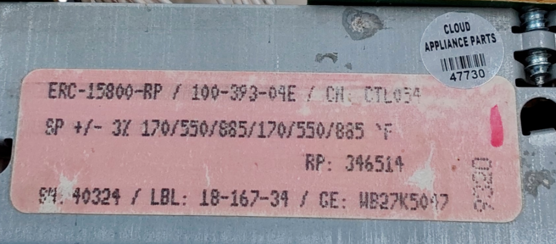 Genuine GE Range Oven Control Board 346514 Same Day Shipping & 60 Days Warranty*