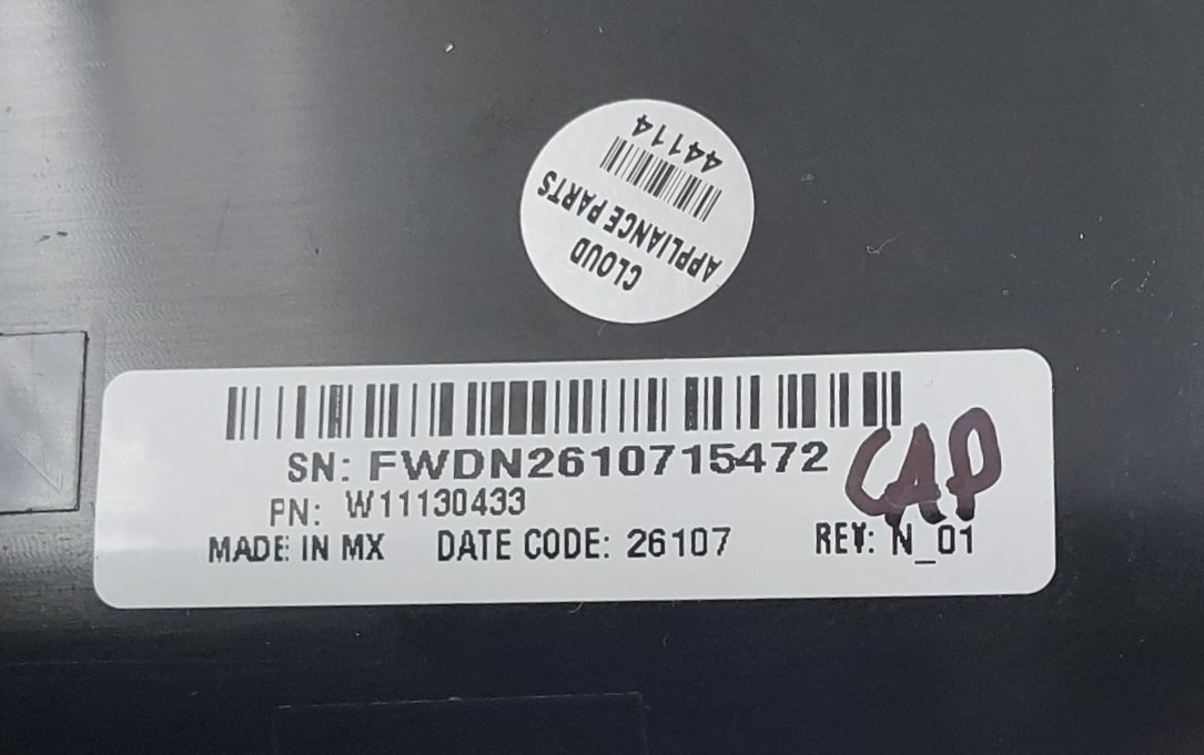 Whirlpool Genuine Washer Control Panel W11130433 Same Day Ship & 60 Day Warranty