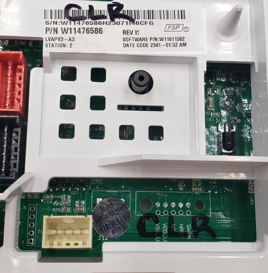 Genuine Whirlpool Washer Control W11476586 Same Day Shipping & *60 Days Warranty