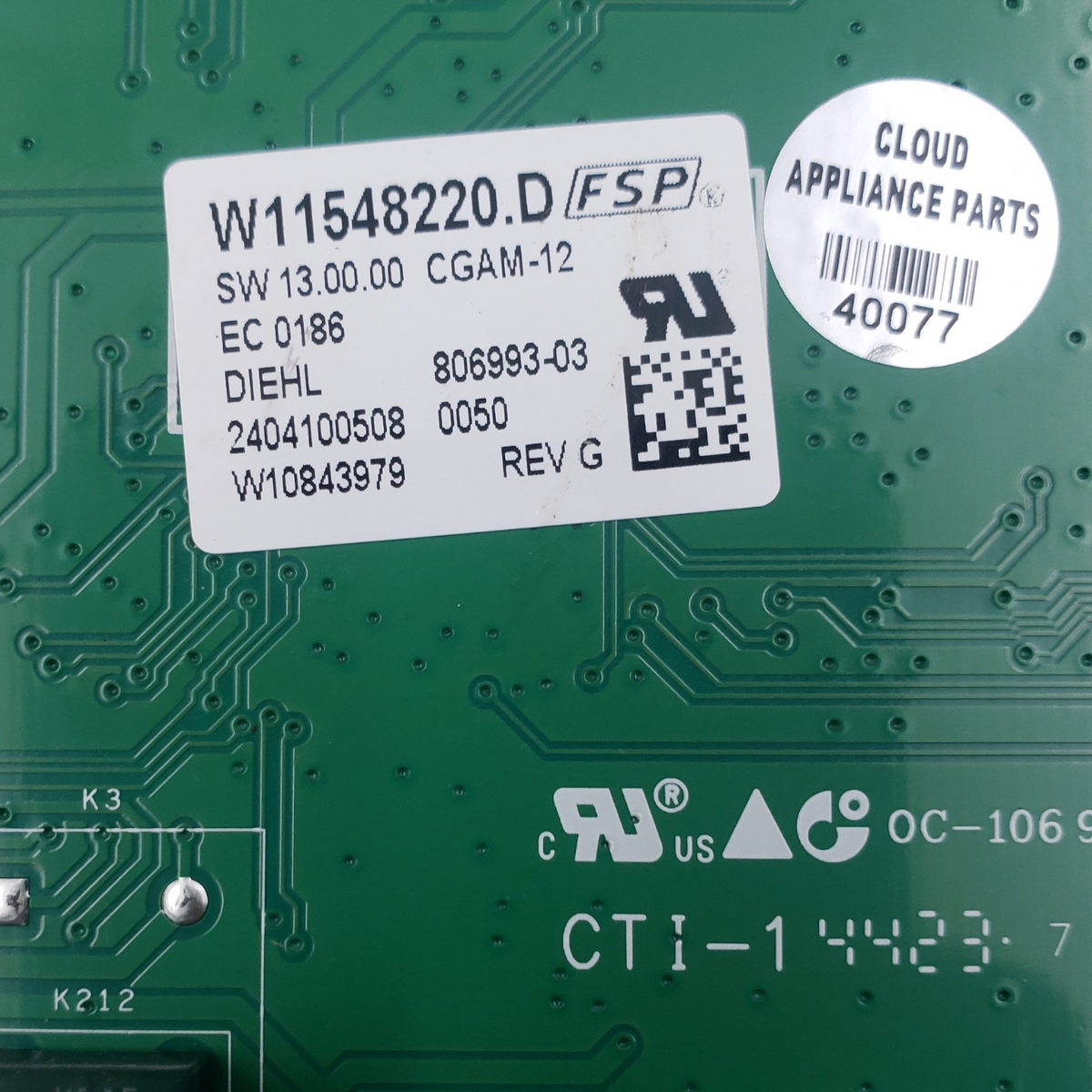 Whirlpool Genuine Range Control Board W11548220 Same Day Ship & 60 Days Warranty