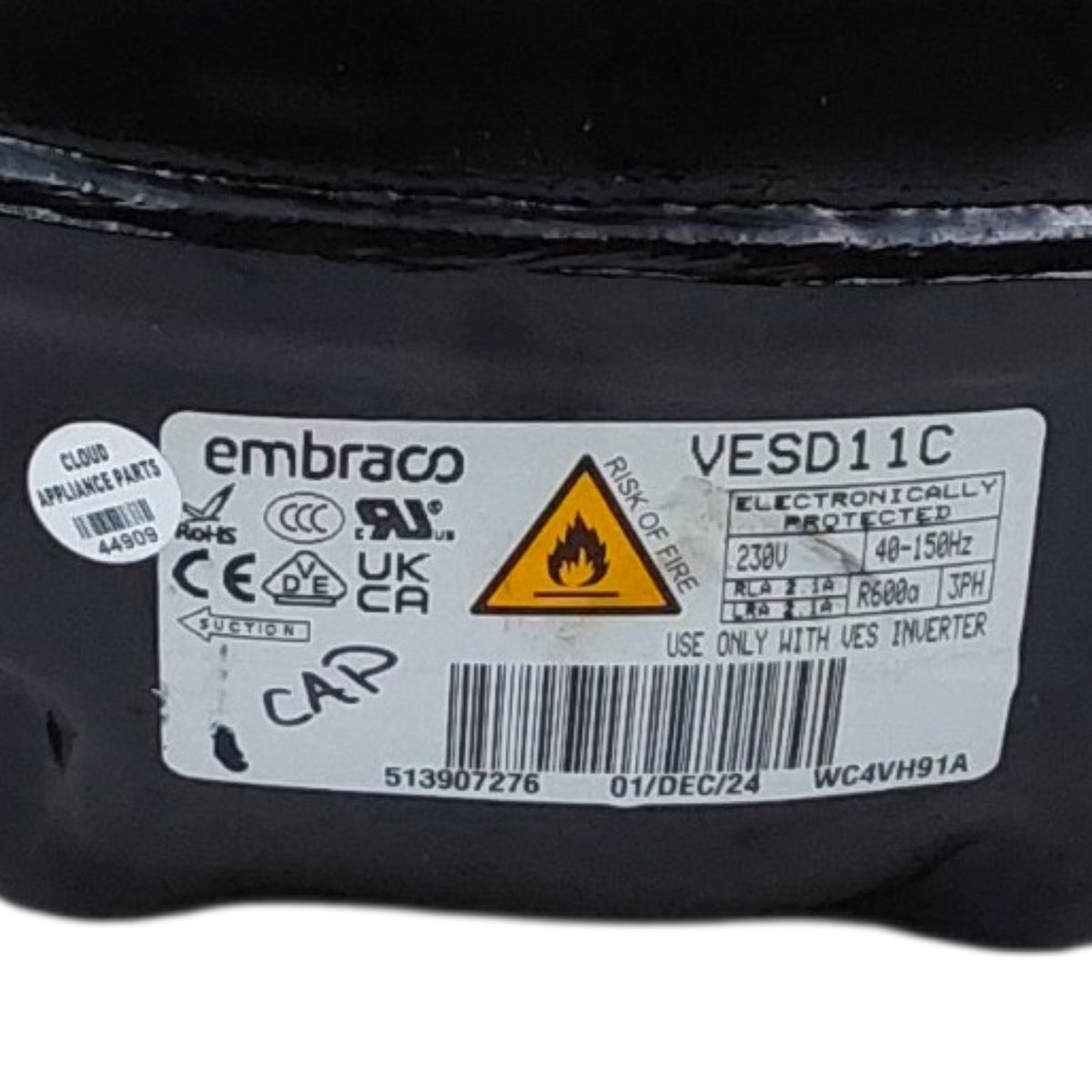 GE New Refrigerator Compressor Assembly VESD11C Same Day Ship & 60 Days Warranty