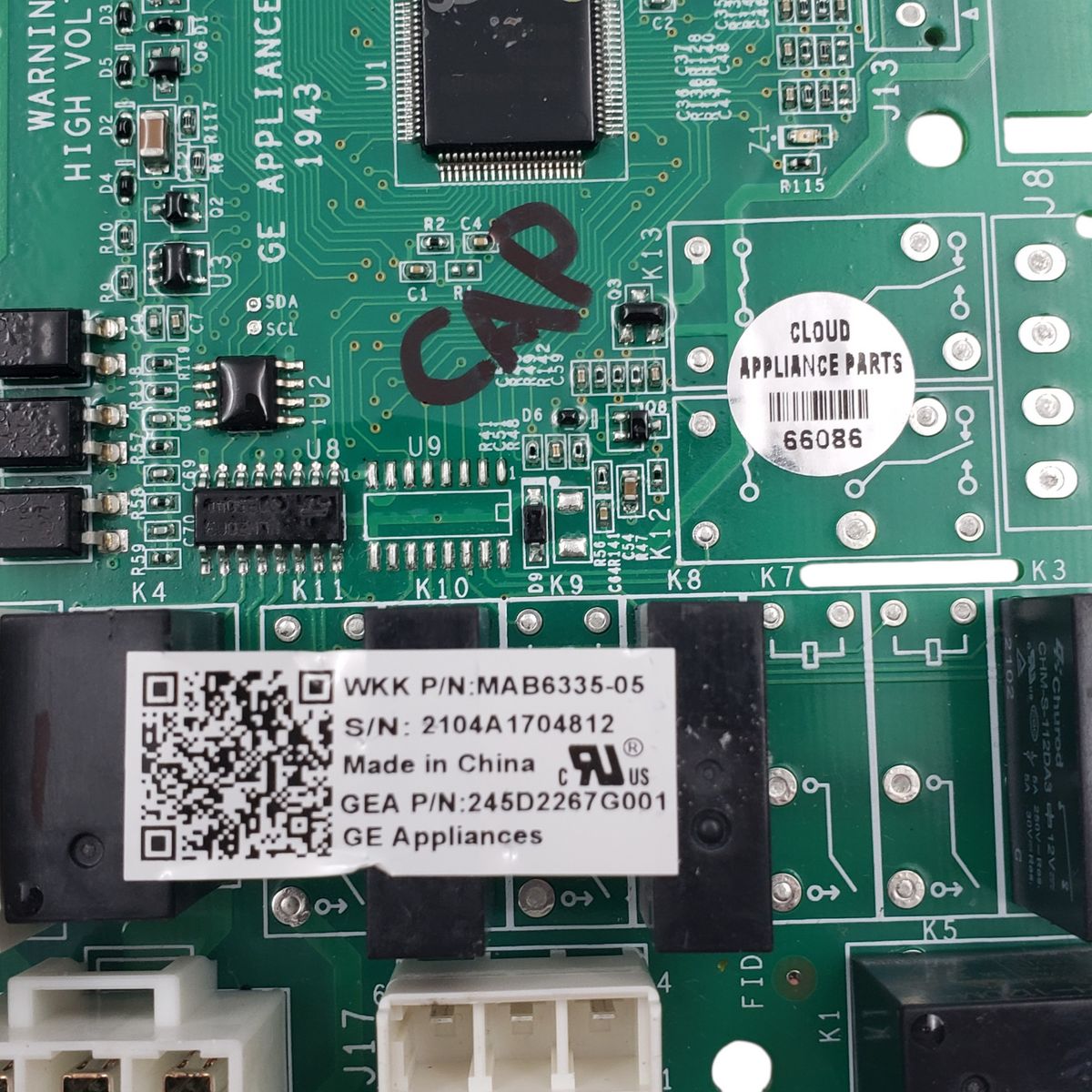 GE Genuine Fridge Control Board 245D2267G001  *Same Day Ship & 60 Days Warranty*
