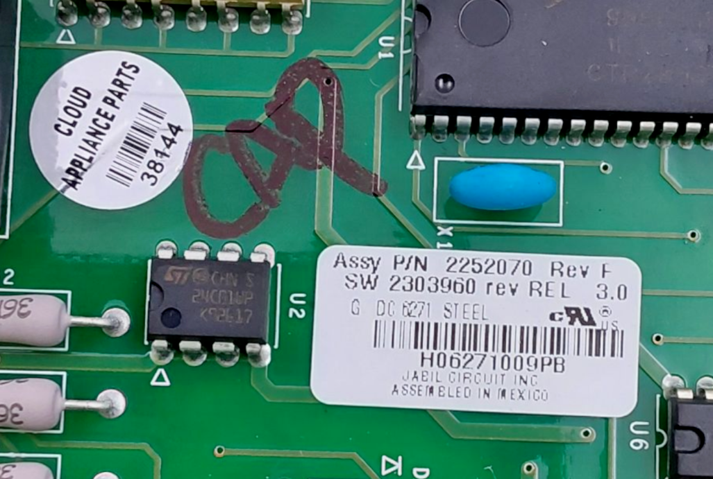 Genuine Whirlpool Fridge Control Board 2252070 Same Day Ship & 60 Days Warranty*