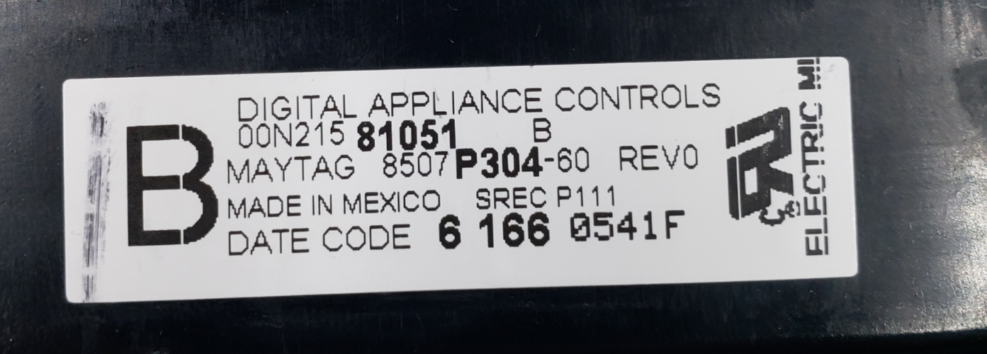 Genuine Whirlpool Range Control 8507P304-60 Same Day Shipping & 60 Days Warranty
