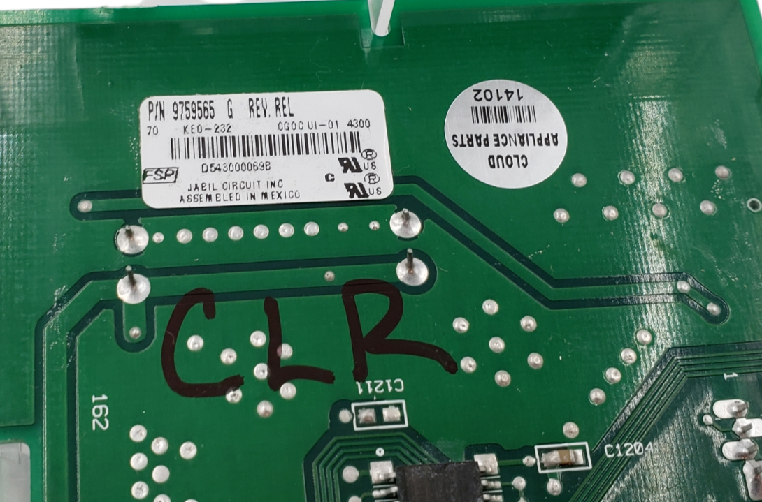 Genuine Whirlpool Oven Control Board 9759565 **Same Day Ship & 60 Days Warranty*