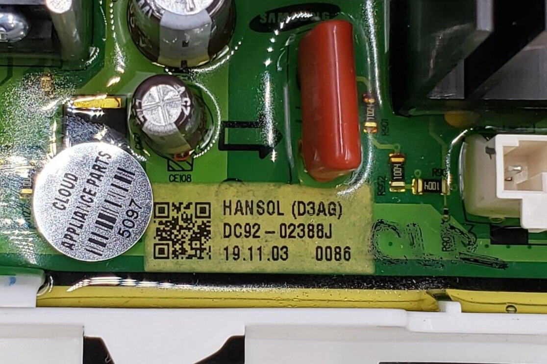 Genuine Samsung Washer Control DC92-02388J Same Day Shipping & 60 Days Warranty*