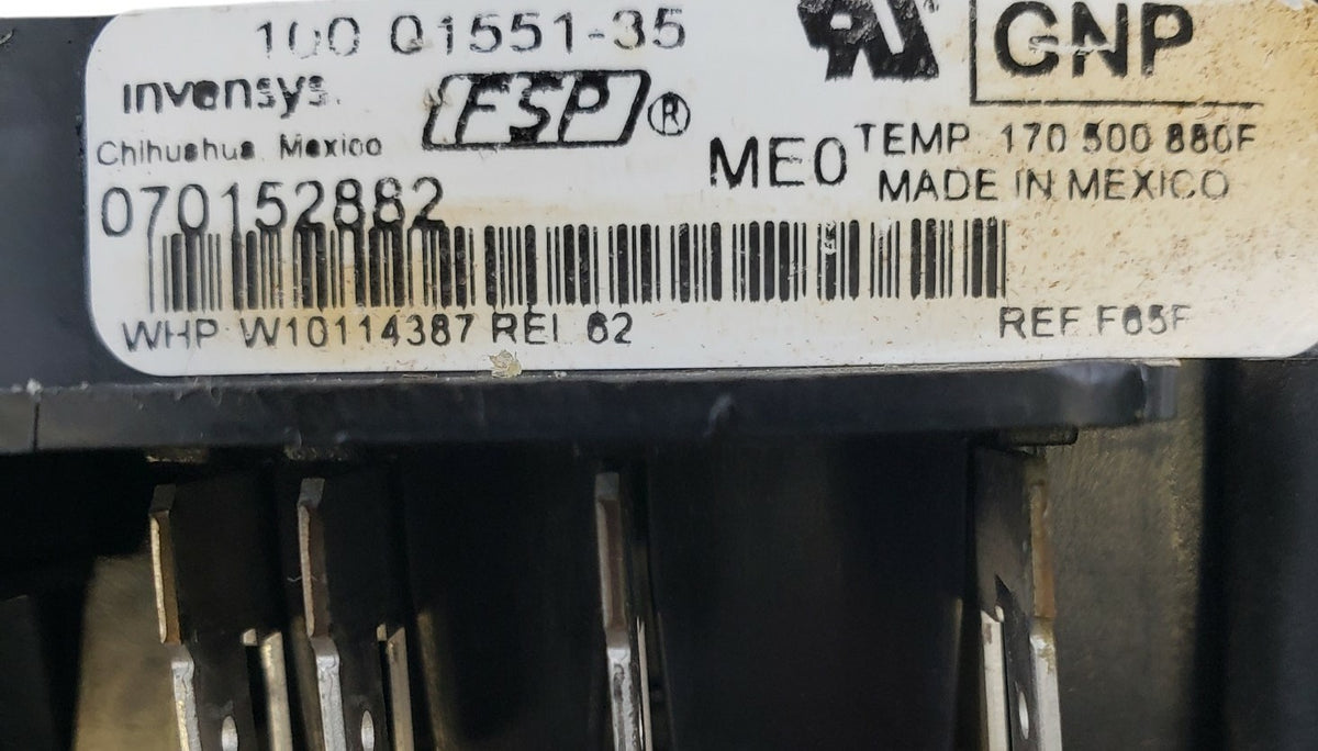 Whirlpool Genuine Range Control Board W10114387 Same Day Ship & 60 Days Warranty