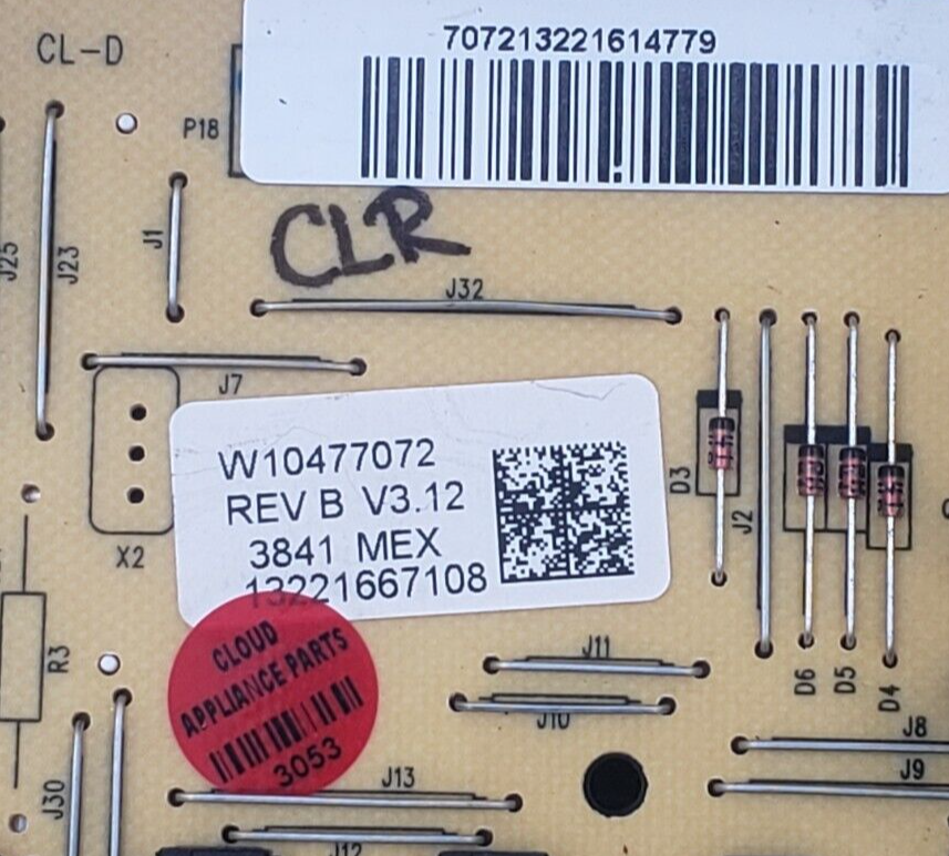 Genuine Whirlpool Range Control Board W10477072 Same Day Ship & 60 Days Warranty