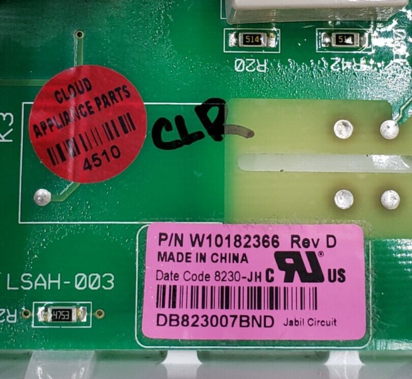 Genuine Whirlpool Dryer Control Board W10182366 Same Day Ship & 60 Days Warranty