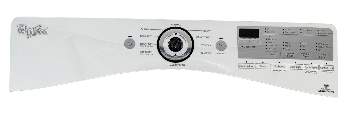 Genuine Whirlpool Dryer Control Panel W10825131 Same Day Ship & 60 Days Warranty