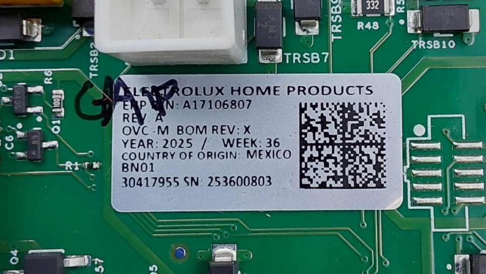 Electrolux New Range Control Board A17106807 **Same Day Ship & 60 Days Warranty*