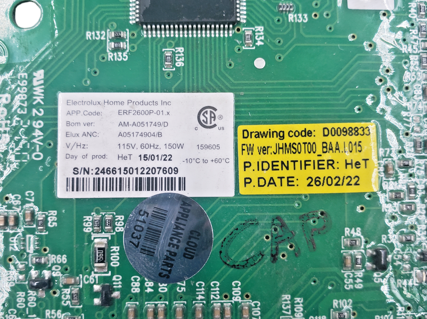 OEM Frigidaire Fridge Control Board A23120502 *Same Day Ship & 60 Days Warranty*