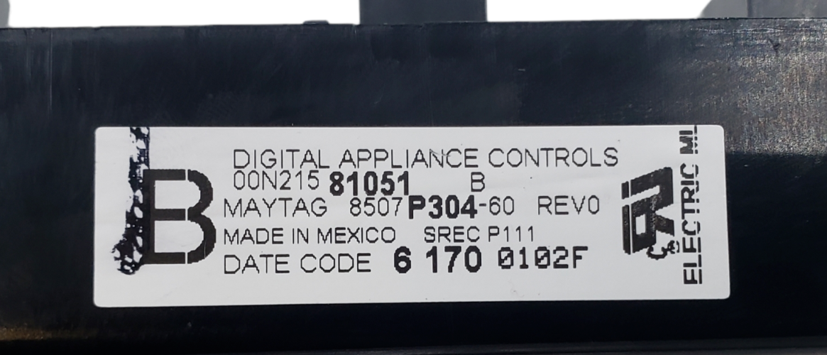 Genuine Whirlpool Range Control Same 8507P304-60 Day Shipping & 60 Days Warranty