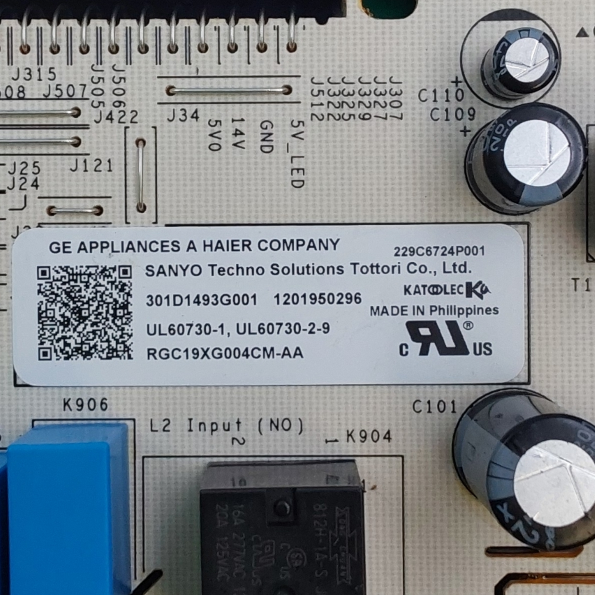 GE Genuine Range Control Board 301D1493G001 Same Day Shipping & 60 Days Warranty